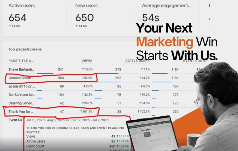 Your Next Marketing Win Starts With Us For Your Bartending Company.