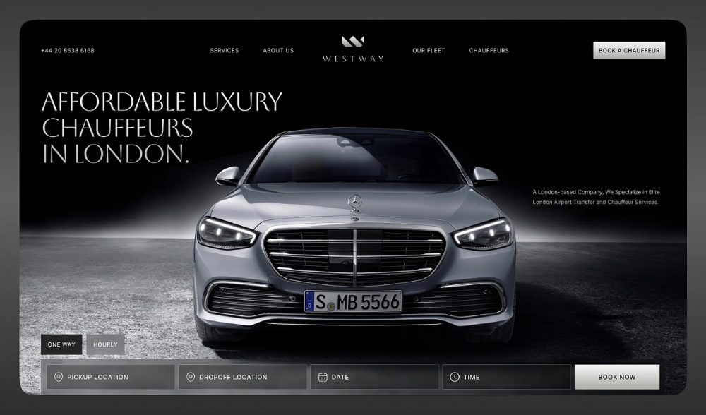 Best Chauffeur company web design specialist