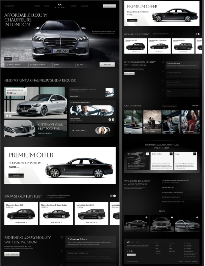 Luxury Chauffeur service seo and web design expert