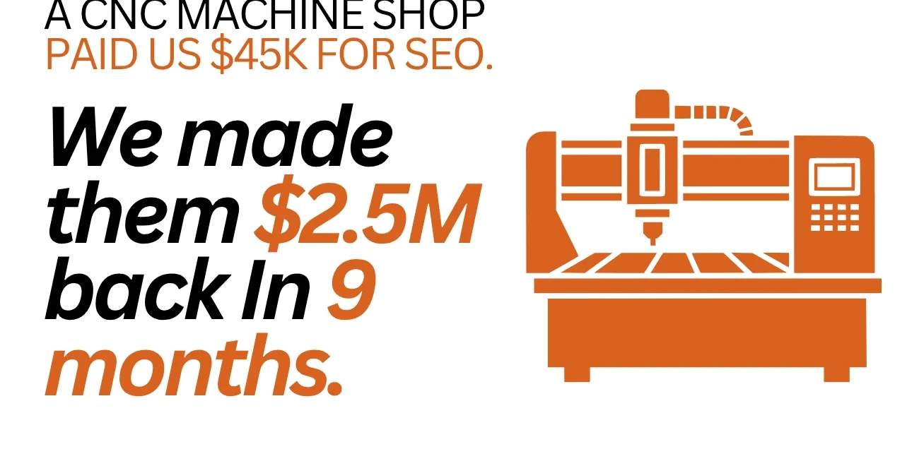A case study of a cnc shop in which we generate them $2.5M revenue in 9 moonths