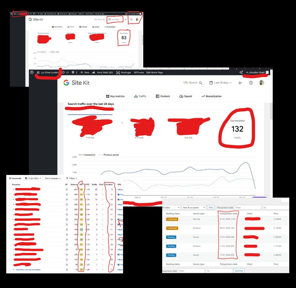 Google Optimization Services For Chauffeur Company Booking Growth
