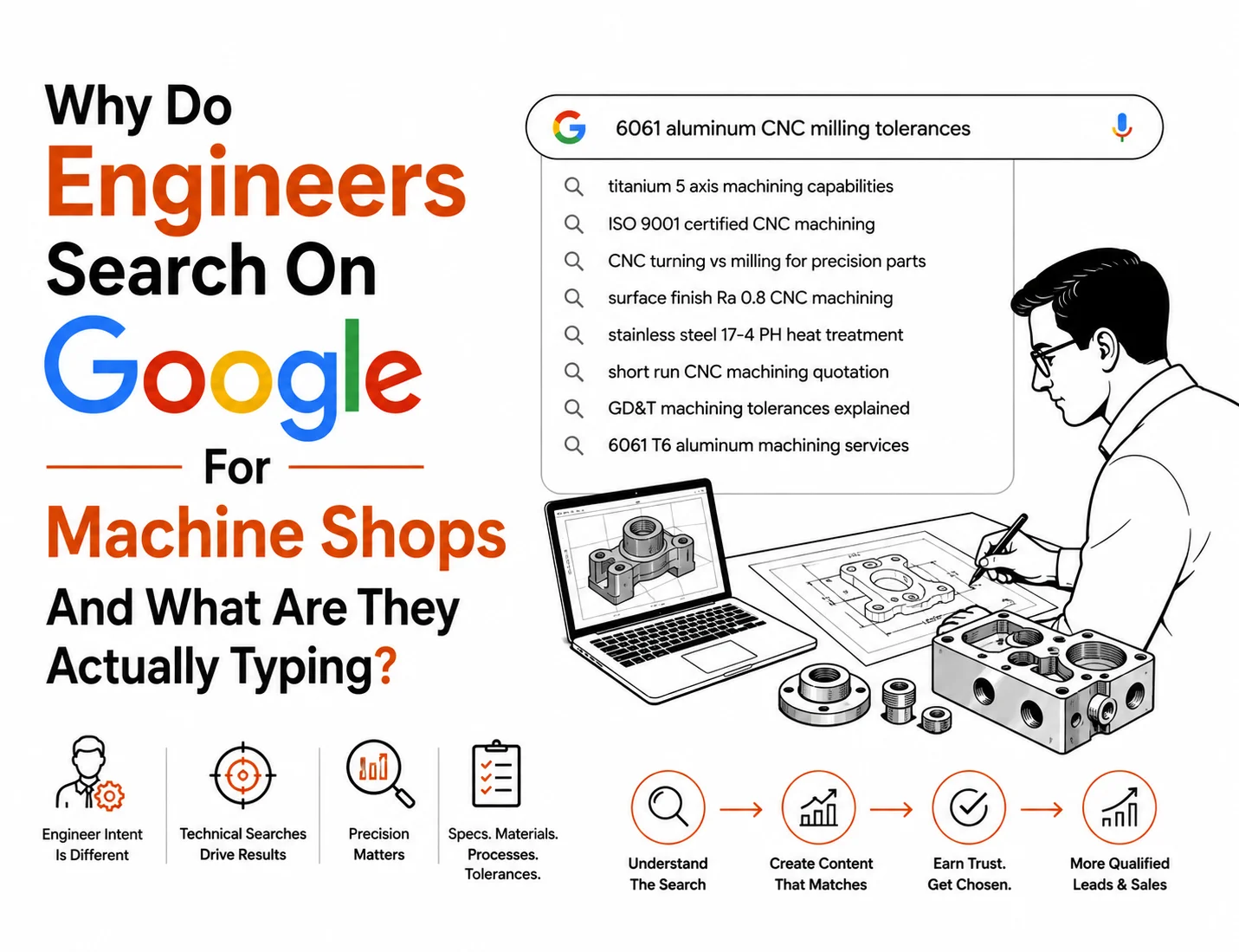 How procurement engineers search in Google for cnc machining companies