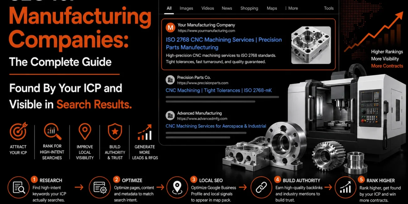 Guide How To Do SEO For Manufacturing Companies And Grow Your Visibility And Get Found By Your ICP Clients