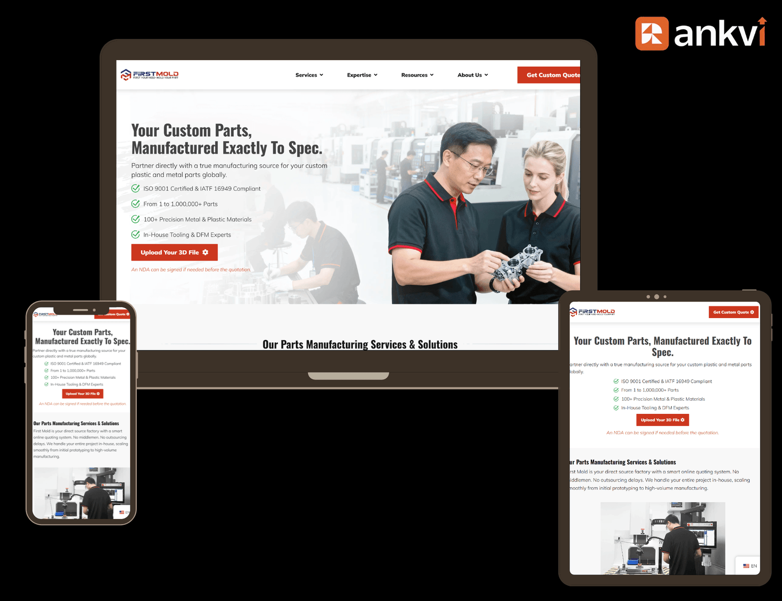 Precision Manufacturing Website — Organic Growth Case Study